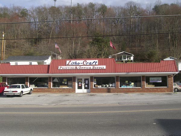 Litho-Craft's locally owned storefront in LaFollette
